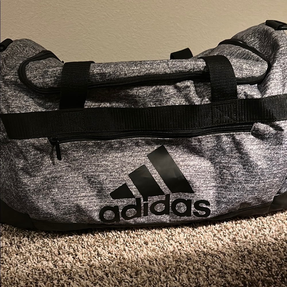 Adidas Gray and Black Men's Duffel Bag